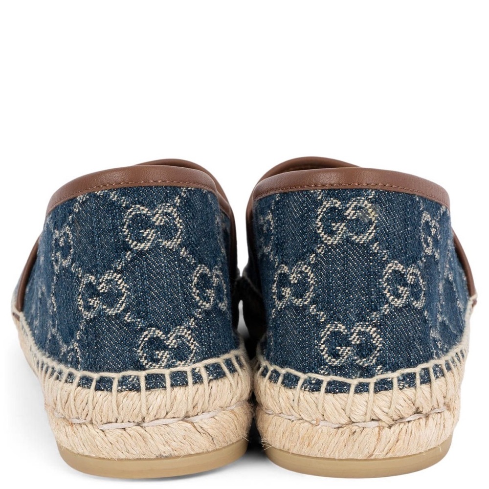 Gucci Pilar GG Supreme Canvas Denim Espadrilles - Picture 5 of 7